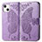 Funda de Cuero Cartera con Soporte Patron de Moda Carcasa H07 para Apple iPhone 13 Mini Purpura Claro