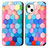 Funda de Cuero Cartera con Soporte Patron de Moda Carcasa H09 para Apple iPhone 14 Plus Azul