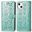 Funda de Cuero Cartera con Soporte Patron de Moda Carcasa H11 para Apple iPhone 13 Verde