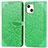 Funda de Cuero Cartera con Soporte Patron de Moda Carcasa H13 para Apple iPhone 13 Mini Verde
