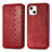 Funda de Cuero Cartera con Soporte Patron de Moda Carcasa H15 para Apple iPhone 13 Rojo