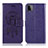 Funda de Cuero Cartera con Soporte Patron de Moda Carcasa JX1 para Samsung Galaxy F42 5G Morado