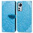 Funda de Cuero Cartera con Soporte Patron de Moda Carcasa L02 para Xiaomi Mi 12 Lite 5G Azul Cielo