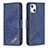 Funda de Cuero Cartera con Soporte Patron de Moda Carcasa L05 para Apple iPhone 13 Mini Azul