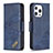 Funda de Cuero Cartera con Soporte Patron de Moda Carcasa L05 para Apple iPhone 13 Pro Max Azul