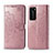 Funda de Cuero Cartera con Soporte Patron de Moda Carcasa para Huawei P40 Pro Oro Rosa