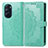 Funda de Cuero Cartera con Soporte Patron de Moda Carcasa para Motorola Moto Edge Plus (2022) 5G Verde