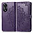 Funda de Cuero Cartera con Soporte Patron de Moda Carcasa para Oppo A38 Morado
