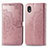 Funda de Cuero Cartera con Soporte Patron de Moda Carcasa para Samsung Galaxy A01 Core Oro Rosa