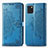 Funda de Cuero Cartera con Soporte Patron de Moda Carcasa para Samsung Galaxy A81 Azul