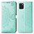 Funda de Cuero Cartera con Soporte Patron de Moda Carcasa para Samsung Galaxy A81 Verde