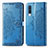 Funda de Cuero Cartera con Soporte Patron de Moda Carcasa para Samsung Galaxy A90 5G Azul