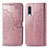 Funda de Cuero Cartera con Soporte Patron de Moda Carcasa para Samsung Galaxy A90 5G Oro Rosa