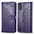 Funda de Cuero Cartera con Soporte Patron de Moda Carcasa para Samsung Galaxy M01 Morado