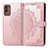 Funda de Cuero Cartera con Soporte Patron de Moda Carcasa para Samsung Galaxy M13 5G Oro Rosa