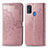 Funda de Cuero Cartera con Soporte Patron de Moda Carcasa para Samsung Galaxy M21 Oro Rosa