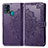 Funda de Cuero Cartera con Soporte Patron de Moda Carcasa para Samsung Galaxy M21s Morado