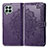 Funda de Cuero Cartera con Soporte Patron de Moda Carcasa para Samsung Galaxy M33 5G Morado