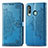 Funda de Cuero Cartera con Soporte Patron de Moda Carcasa para Samsung Galaxy M40 Azul