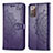 Funda de Cuero Cartera con Soporte Patron de Moda Carcasa para Samsung Galaxy Note 20 5G Morado