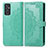 Funda de Cuero Cartera con Soporte Patron de Moda Carcasa para Samsung Galaxy Quantum2 5G Verde