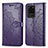 Funda de Cuero Cartera con Soporte Patron de Moda Carcasa para Samsung Galaxy S20 Ultra Morado