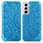 Funda de Cuero Cartera con Soporte Patron de Moda Carcasa para Samsung Galaxy S23 Plus 5G Azul