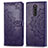 Funda de Cuero Cartera con Soporte Patron de Moda Carcasa para Sony Xperia 1 Morado