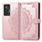 Funda de Cuero Cartera con Soporte Patron de Moda Carcasa para Vivo X70 5G Oro Rosa