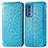 Funda de Cuero Cartera con Soporte Patron de Moda Carcasa S01D para Motorola Moto Edge S Pro 5G Azul