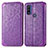 Funda de Cuero Cartera con Soporte Patron de Moda Carcasa S01D para Motorola Moto G Pure Morado