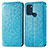 Funda de Cuero Cartera con Soporte Patron de Moda Carcasa S01D para Motorola Moto G60s Azul