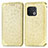 Funda de Cuero Cartera con Soporte Patron de Moda Carcasa S01D para OnePlus 10 Pro 5G Oro