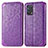 Funda de Cuero Cartera con Soporte Patron de Moda Carcasa S01D para Oppo F19 Morado