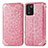 Funda de Cuero Cartera con Soporte Patron de Moda Carcasa S01D para Oppo K9S 5G Oro Rosa