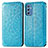 Funda de Cuero Cartera con Soporte Patron de Moda Carcasa S01D para Samsung Galaxy M52 5G Azul