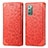 Funda de Cuero Cartera con Soporte Patron de Moda Carcasa S01D para Samsung Galaxy Note 20 5G Rojo