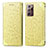 Funda de Cuero Cartera con Soporte Patron de Moda Carcasa S01D para Samsung Galaxy Note 20 Ultra 5G Oro