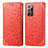 Funda de Cuero Cartera con Soporte Patron de Moda Carcasa S01D para Samsung Galaxy Note 20 Ultra 5G Rojo