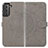 Funda de Cuero Cartera con Soporte Patron de Moda Carcasa S01D para Samsung Galaxy S24 5G Gris