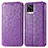 Funda de Cuero Cartera con Soporte Patron de Moda Carcasa S01D para Vivo V20 Morado