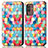Funda de Cuero Cartera con Soporte Patron de Moda Carcasa S02D para Samsung Galaxy M13 5G Multicolor