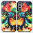 Funda de Cuero Cartera con Soporte Patron de Moda Carcasa S02D para Samsung Galaxy S21 5G Multicolor