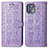 Funda de Cuero Cartera con Soporte Patron de Moda Carcasa S03D para Motorola Moto Edge 20 Lite 5G Morado