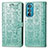 Funda de Cuero Cartera con Soporte Patron de Moda Carcasa S03D para Motorola Moto Edge 30 5G Verde