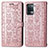 Funda de Cuero Cartera con Soporte Patron de Moda Carcasa S03D para Oppo A94 4G Oro Rosa