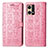 Funda de Cuero Cartera con Soporte Patron de Moda Carcasa S03D para Oppo F21s Pro 4G Rosa