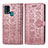 Funda de Cuero Cartera con Soporte Patron de Moda Carcasa S03D para Samsung Galaxy F41 Rosa