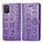 Funda de Cuero Cartera con Soporte Patron de Moda Carcasa S03D para Samsung Galaxy M02s Morado