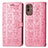 Funda de Cuero Cartera con Soporte Patron de Moda Carcasa S03D para Samsung Galaxy M13 5G Oro Rosa